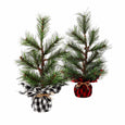 Buffalo Check Faux Pine Trees