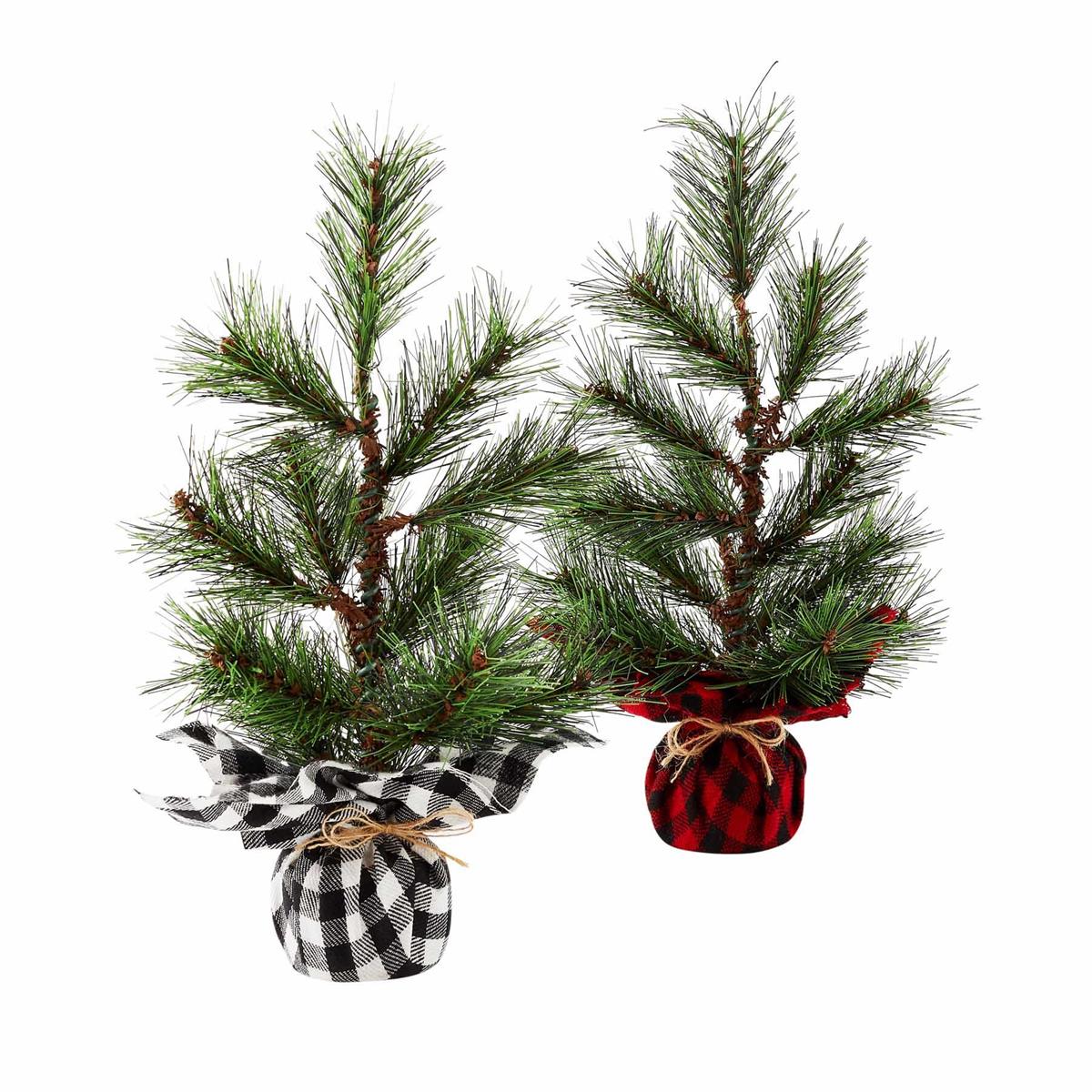 Buffalo Check Faux Pine Trees