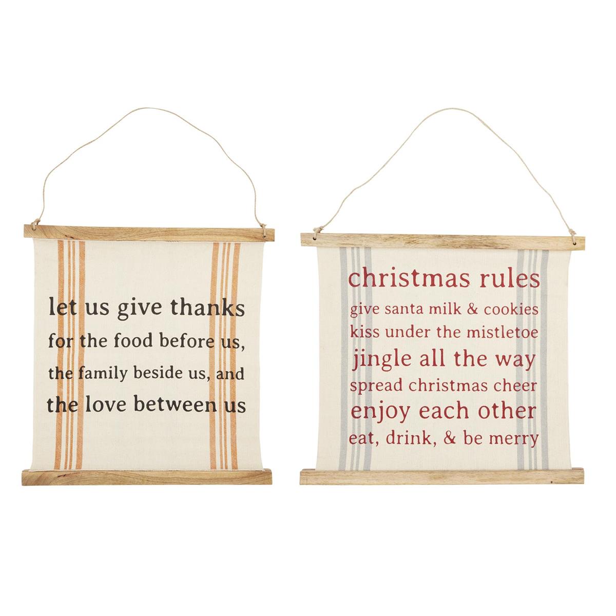 Reversible Holiday Fabric Hangers
