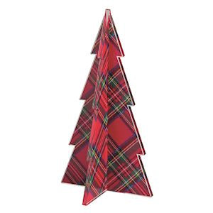 Red Acrylic Tartan Tree