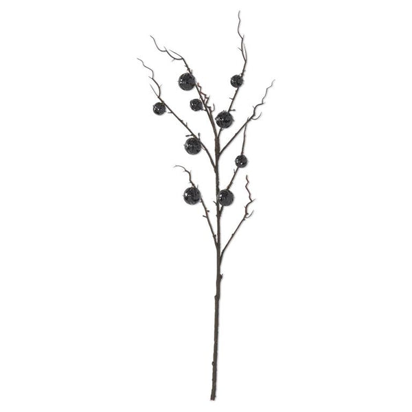 36 Inch Black Jack O Lantern Pumpkin Bells Stem