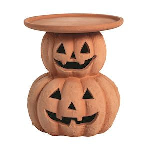 Terracotta Halloween Pillar Holder