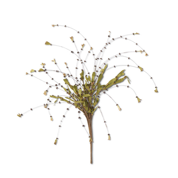 25 Inch Black Bead Bud Spray w/Foliage  Item #: 42125A-BK