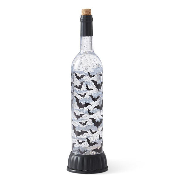 14.75 Inch Water Spinning LED Halloween Bat Bottle