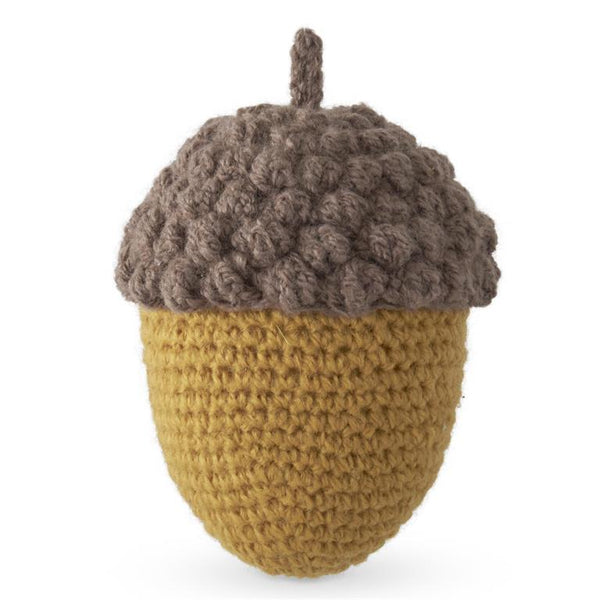 Handcrafted Mustard & Tan Knit Acorn