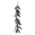 70 Inch LED Black/Orange Pampas Grass Garland w/Timer