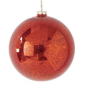 8 Inch Red Mercury Round Shatterproof Ornament