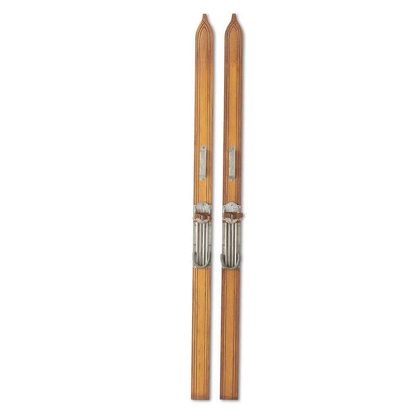 Pair of 67 Inch Decorative Wooden Skis