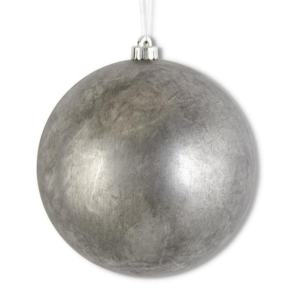 8 Inch Silver Mercury Shatterproof Round Ornament