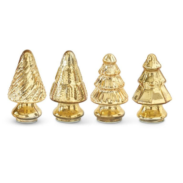 Mini Gold Mercury Glass Christmas Tree