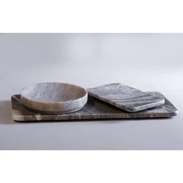 Brown Galaxy Marble Rectangle Tray