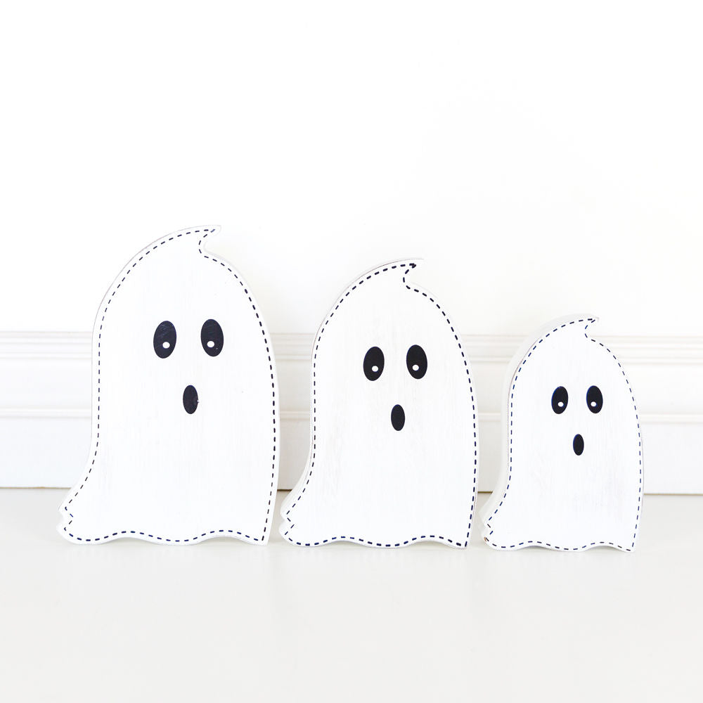 Set of 3 Wood Ghost Cutouts