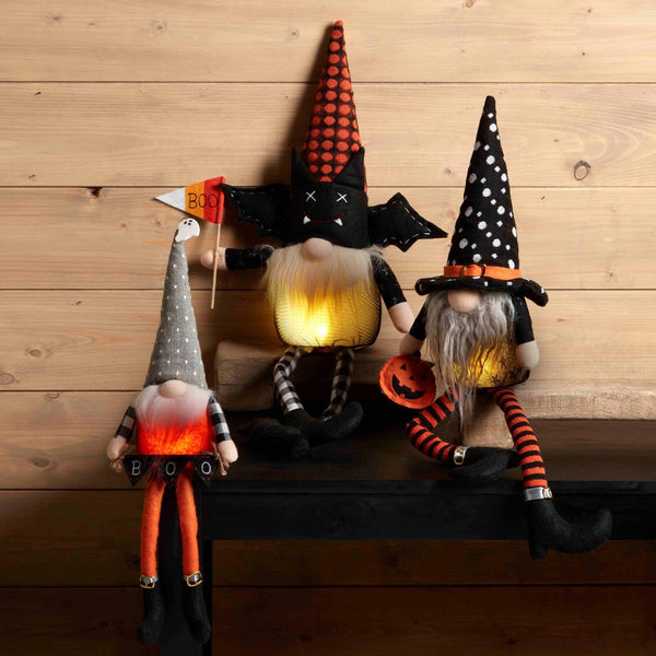 Light-Up Halloween Gnomes
