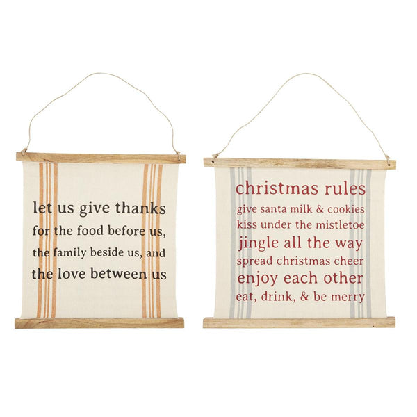 Reversible Holiday Fabric Hangers