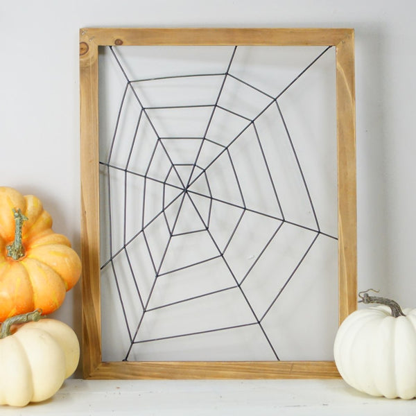 Wood & Metal Spider Web